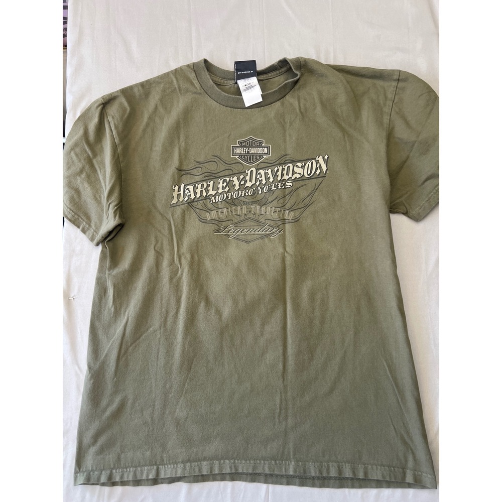 Harley-Davidson St Thomas US Virgin Islands Graphic T-Shirt Olive XL Mens